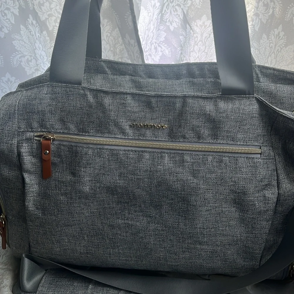 Mommore gray diaper bag like new